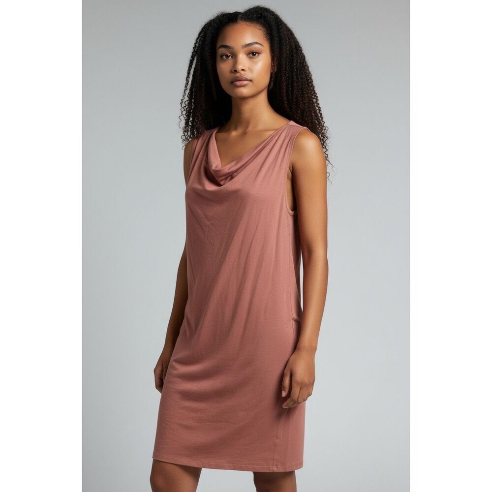 NSF Clothing Tank Cowl Neck  Dress in Mauve NWT Size Small